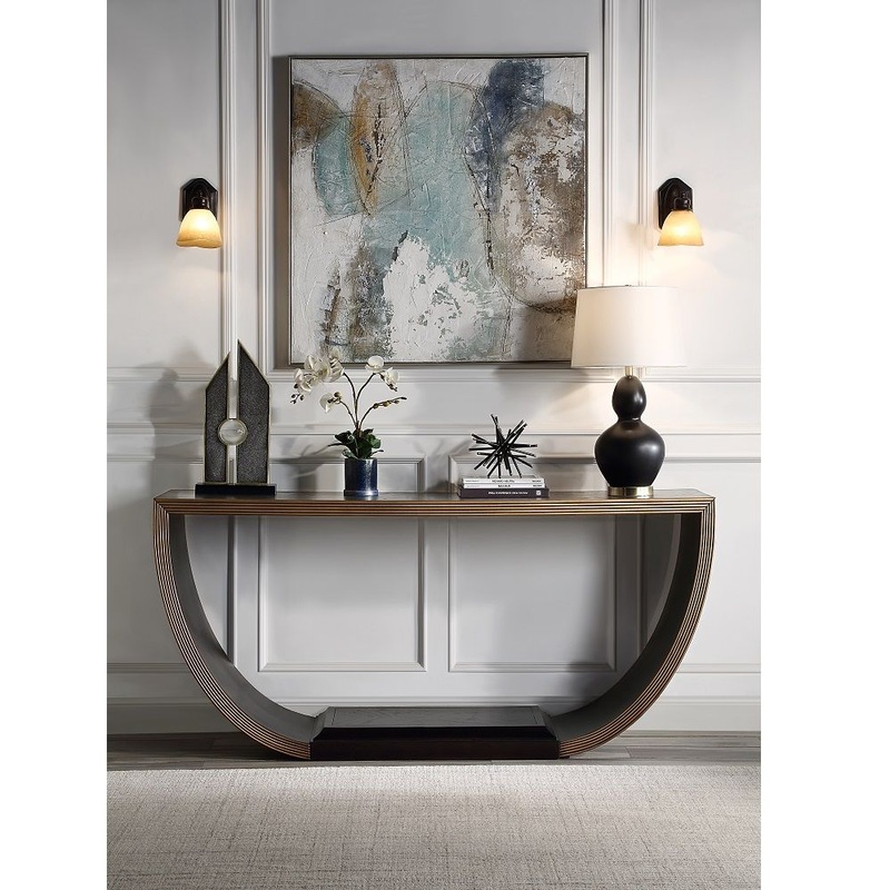 Maceo – Console Table – Black & Gold