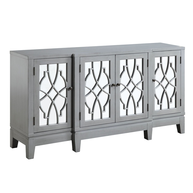 Magdi – Accent Table – Antique Gray Finish