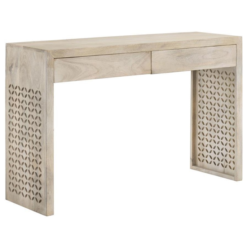 Rickman – 2-Drawer Wood Entryway Console Table – White Washed